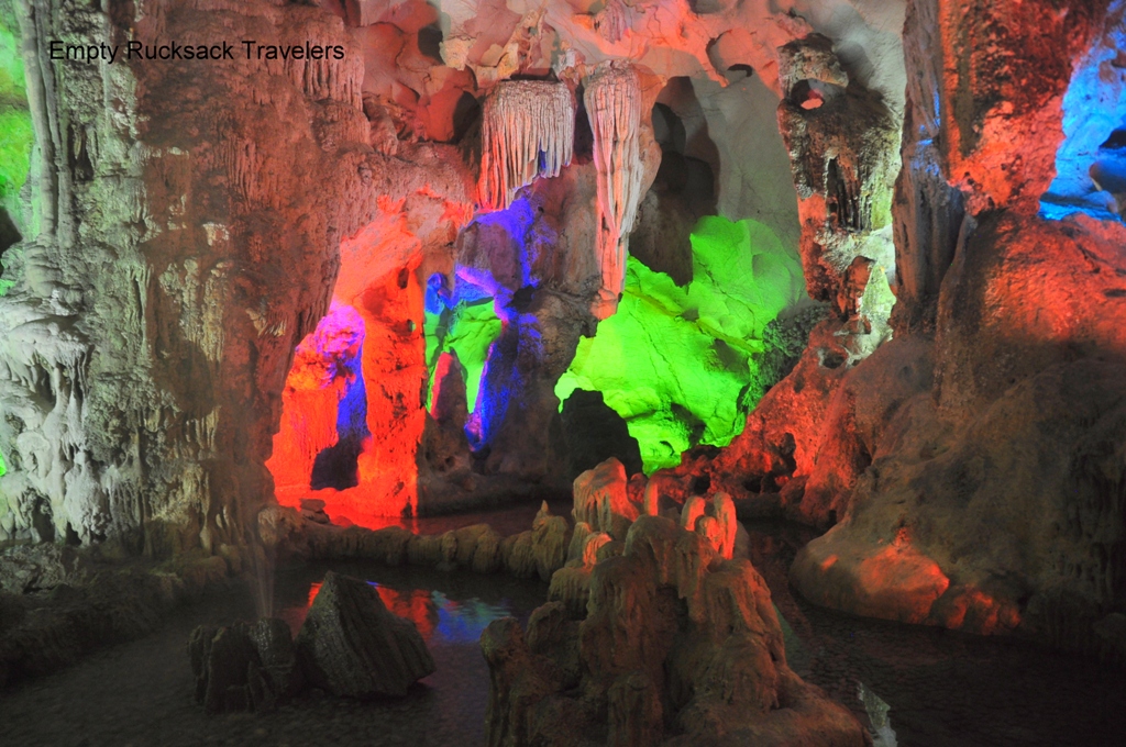One of the caves in Halong Bay