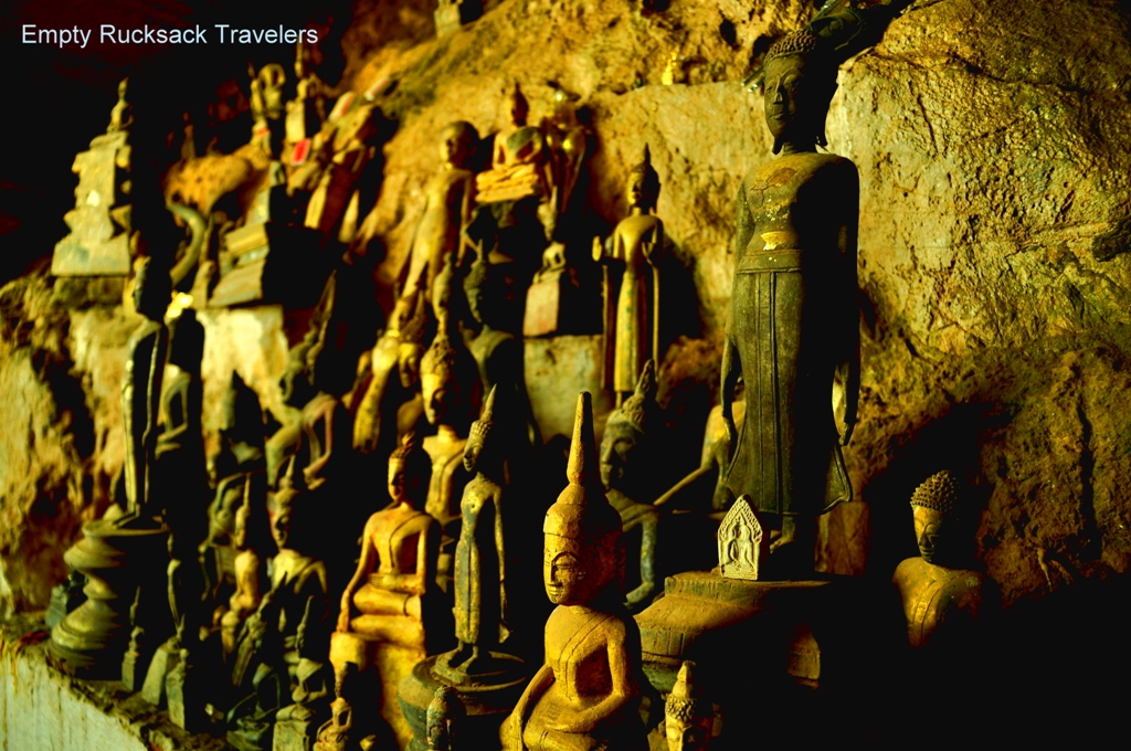 Thousands of Buddhas at  Pak Ou cave