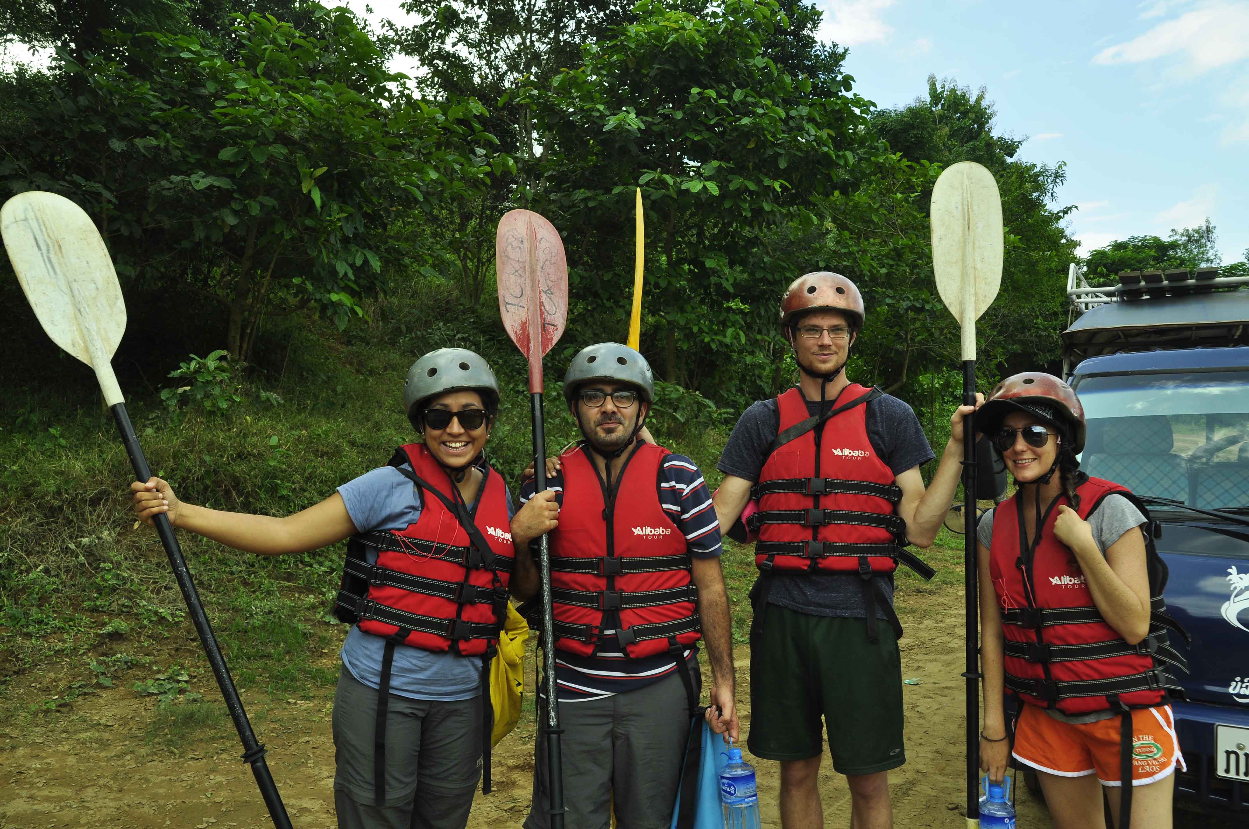 Don't want to get clicked with these awkward people: Kayaking to Vientiane