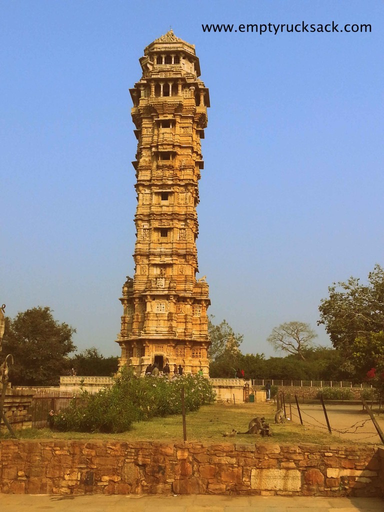 Vijay Stambh built to commemorate victory over the combined armies of Malwa and Gujarat, you can walk up to the top floor. 