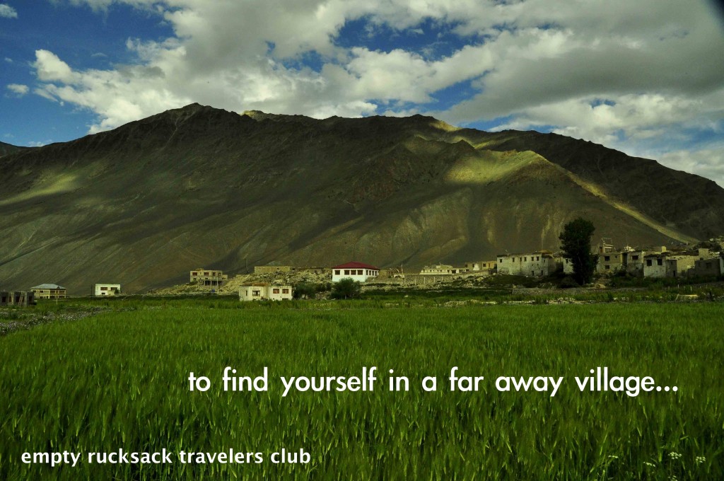 Ladakh, Village, Himalaya, empty rucksack