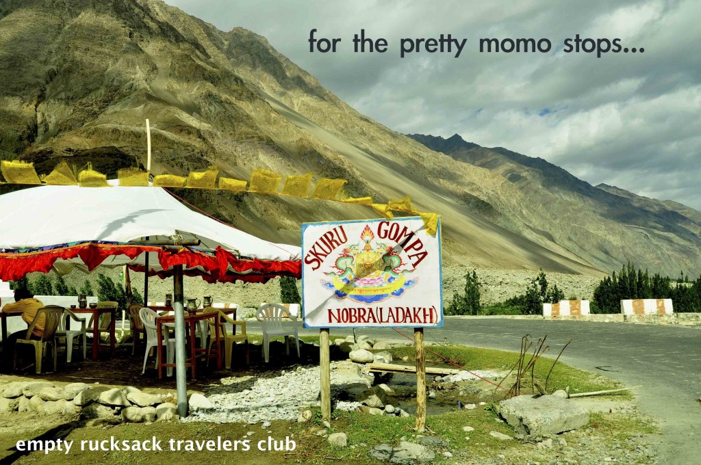 Restaurant, mountains, momo stop, way to turtuk, empty rucksack, ladakh