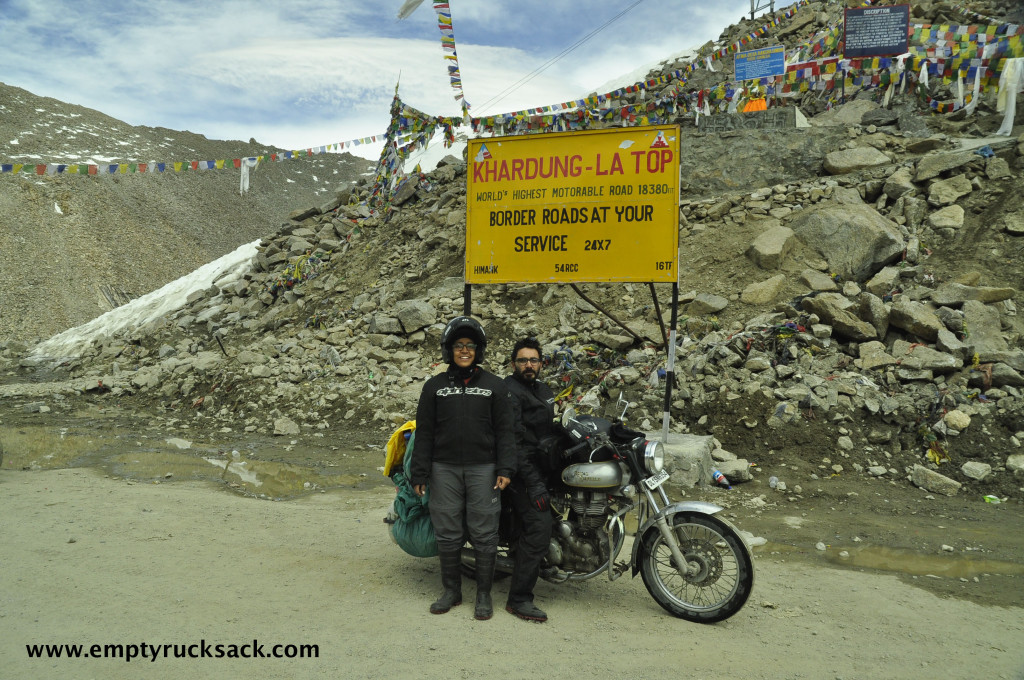 Empty Rucksack Travelers Khardungla Ladadkh Road Trip